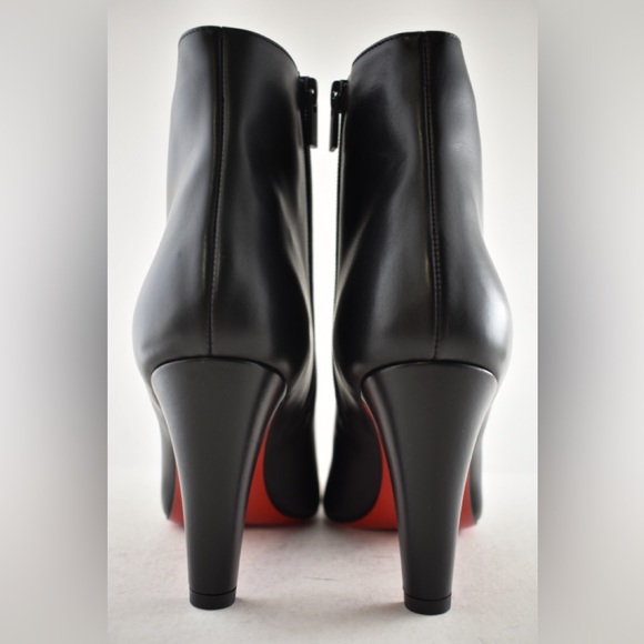 Christian Louboutin Vibella Booty 85 Black Calf Leather Pointed Heel Bootie 40.5 - Picture 12 of 13